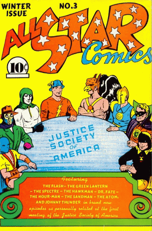 1940 - All Star Comics #3 - Click
for Bigger Image in a New Page