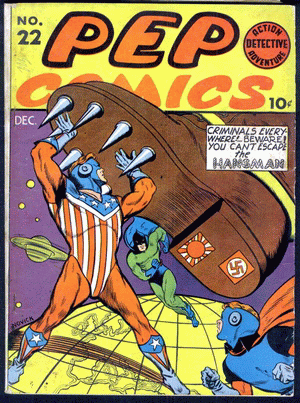1941 - Pep Comics #22 - Click
for Bigger Image in a New Page
