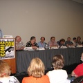 Jack Kirby Tribute Panel - Mark Evanier, Mike Towry, Scott Shaw, Barry Alfonso, Roger Freedman, William R. Lund, Steve Saffel,   Mike Royer, Bill Mumy and Paul S Levine 1.JPG