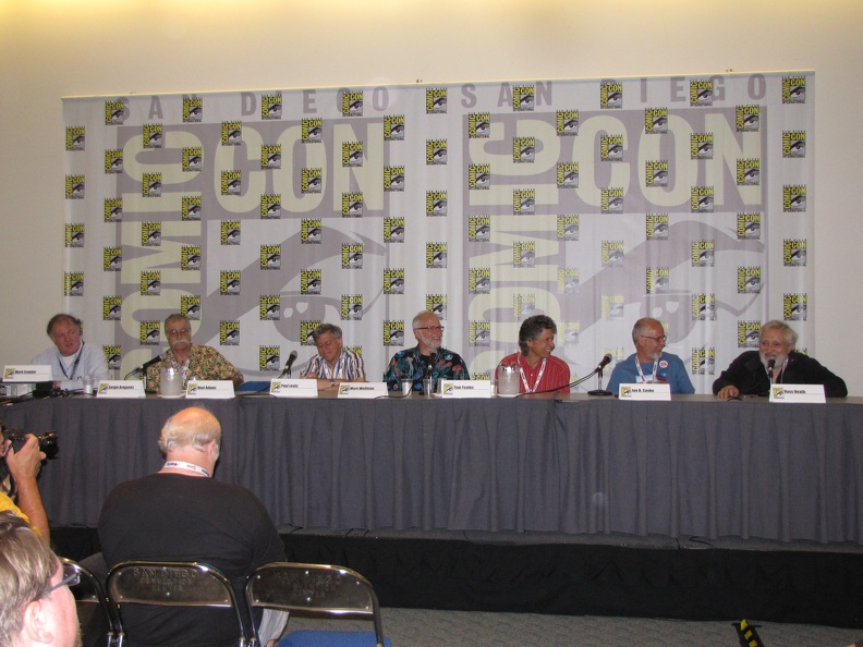 Joe Kubert Tribute - Mark Evanier, Sergio Aragones, Paul Levitz, Marv Wolfman, Tom Yeates, Jon B. Cooke and Russ Heath.JPG