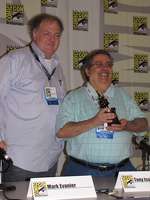 Tony Isabella Spotlight - Mark Evanier and Tony Isabella with Inkpot Award