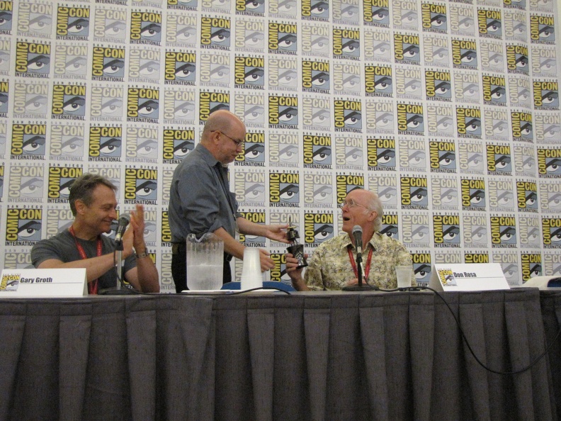 Gary Groth, Gary Sassaman and Don Rosa.JPG