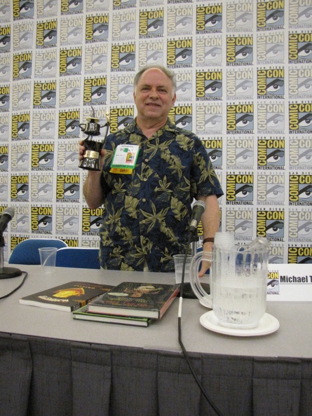 Michael T Gilbert with Inkpot Award.JPG