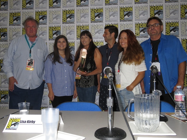 Jack Kirby Family and Friends - Mark Evanier, Jillian, Lisa, Jeremy, Tracy Kirby and Mike Thibodeaux.jpg