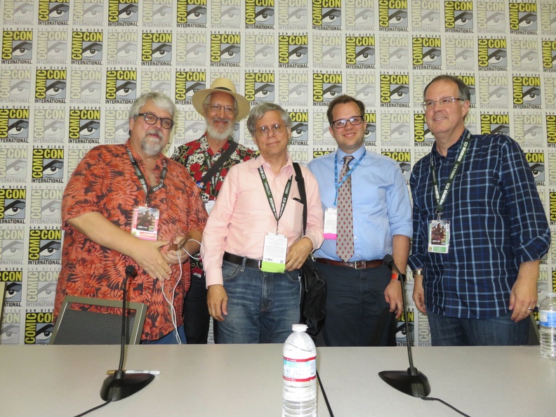 Scott Dunbier, Steve Leialoha, Paul Levitz, Nick Lowe and David Schwartz.JPG