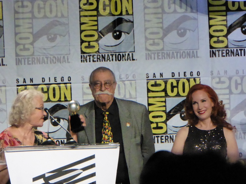 Trina Robbins, Sergio Arogones and Kayre Morrison.JPG