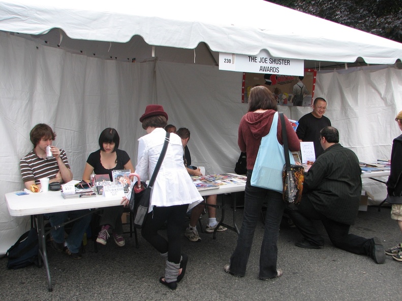 Joe Shuster Awards booth.JPG