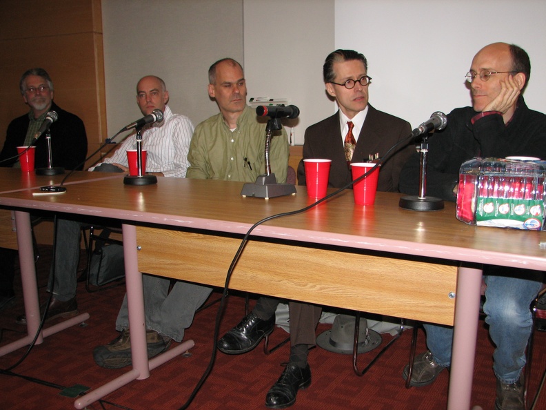 Jim Wooding, Dan Clowes, James Sturm, Seth and Chester Brown.JPG