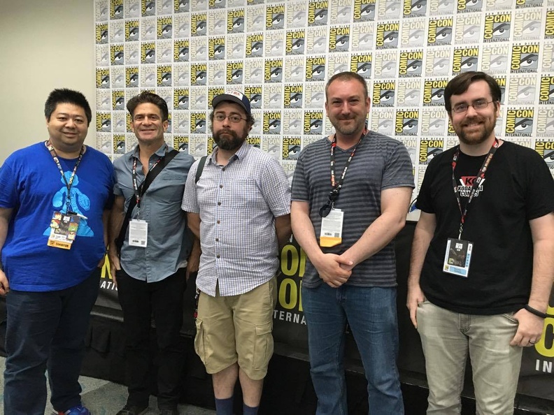 Manga Industry Pros Publishing Roundtable - Erik Ko, Stu Levy, Michael Gombos, Kurt Hassler and Ben Applegate - Deb Aoki Photo.jpg