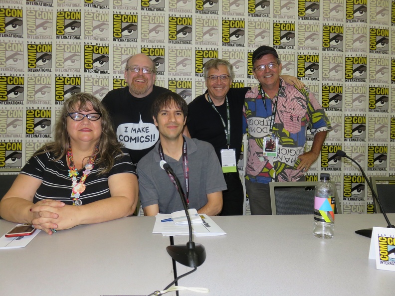 About Comics - Nat Gertler, Scott McCloud, Jim MacQuarrie, Lea Hernandez and Andrew Farago.JPG