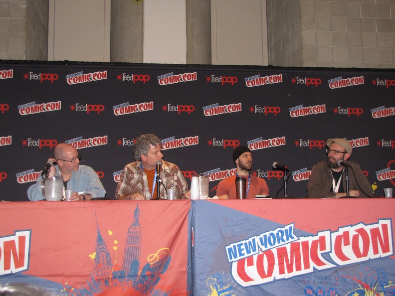 Mike Mignola, Scott Allie, James Harren and Tyler Crook.JPG