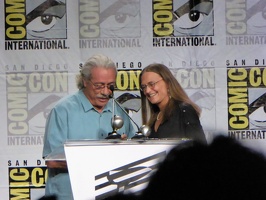 Edward James Olmos and Diana Schutz